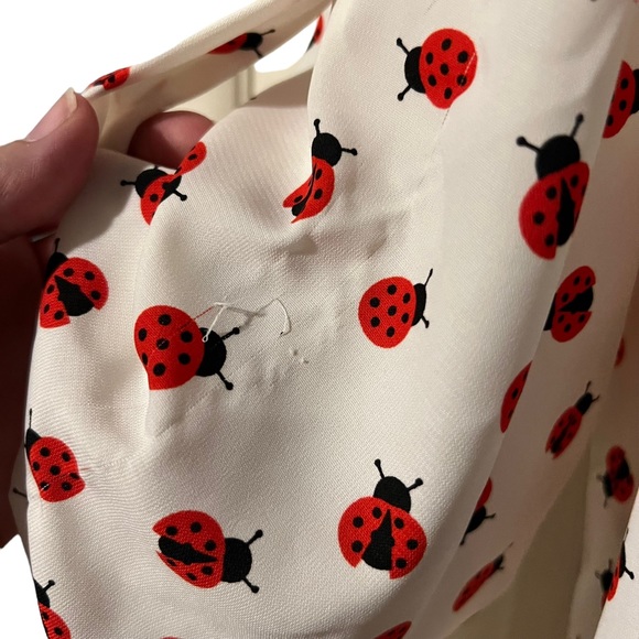 Poema 3X ladybug print top *damaged* - Picture 4 of 5
